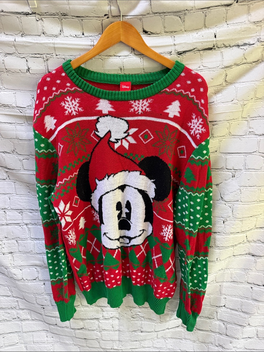 Disney Classic Ugly Christmas Crew Neck Sweater Men’s Size XXL